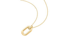  Voque Maven - Link necklaces - Silver / 14kt GP - Crystal - 50cm